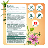 Étiquette Ricola Miel et Herbes montrant le menthol et les herbes