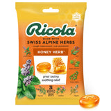 Pastilles Ricola miel-herbes en boîte, apaisent la gorge et éveillent les sens