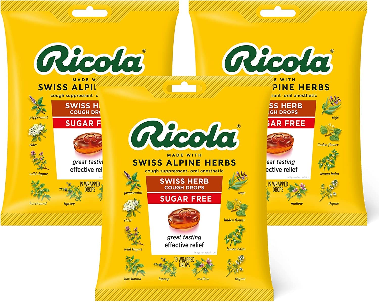 Pastilles Ricola prêtes à déguster lors de vos déplacements.