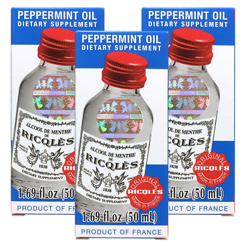 Ricqles huile menthe poivrée — ensemble de bouteilles pratique pour le confort digestif quotidien