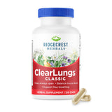 ClearLungs Classic RidgeCrest dans une bouteille — soutien respiratoire doux et respiration libre.