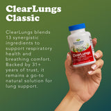 Le packaging ClearLungs Classic RidgeCrest indique des usages saisonniers et quotidiens.