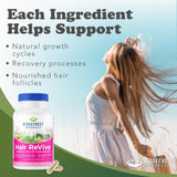 RidgeCrest Hair ReVive, gelules, apport en biotine et vitamines.
