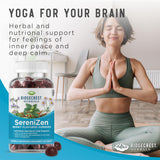RidgeCrest SereniZen Gummies — camomille et mélisse, rituel de détente en soirée.