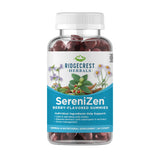 RidgeCrest SereniZen Gummies — emballage visible, soutien potentiel au calme et à la détente.