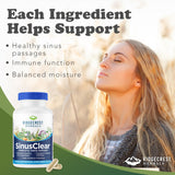 RidgeCrest SinusClear, capsules-quotidiennes: facilité d'utilisation pour un soutien respiratoire régulier.
