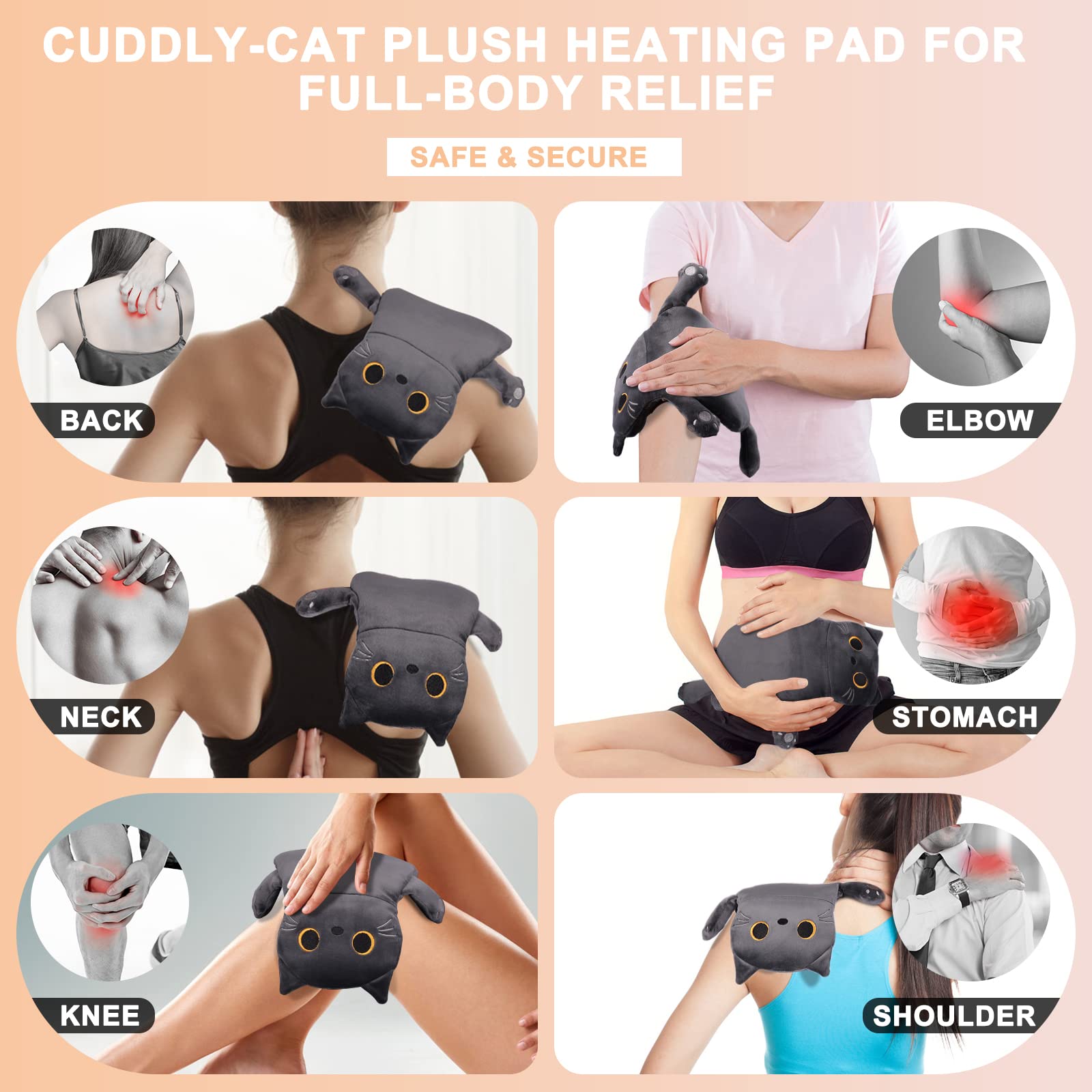 Doudou-chat Rienkaco pour apaiser les crampes menstruelles avec douceur.