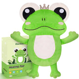 Rienkaco grenouille-peluche-chauffante: chaleur douce et réconfort pour le dos ou le ventre.
