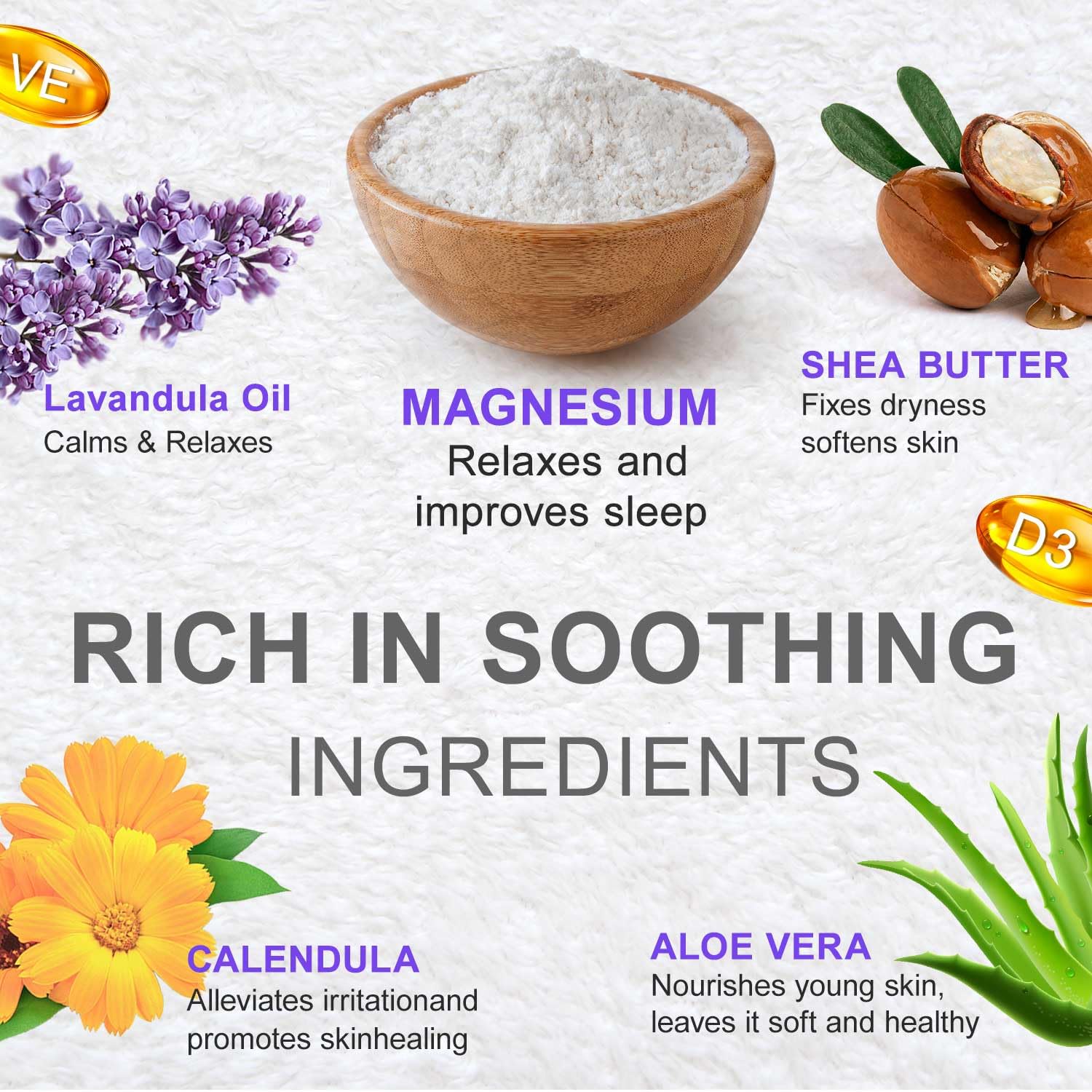 Application sur les jambes de la lotion magnésium RIGBOO pour le confort.