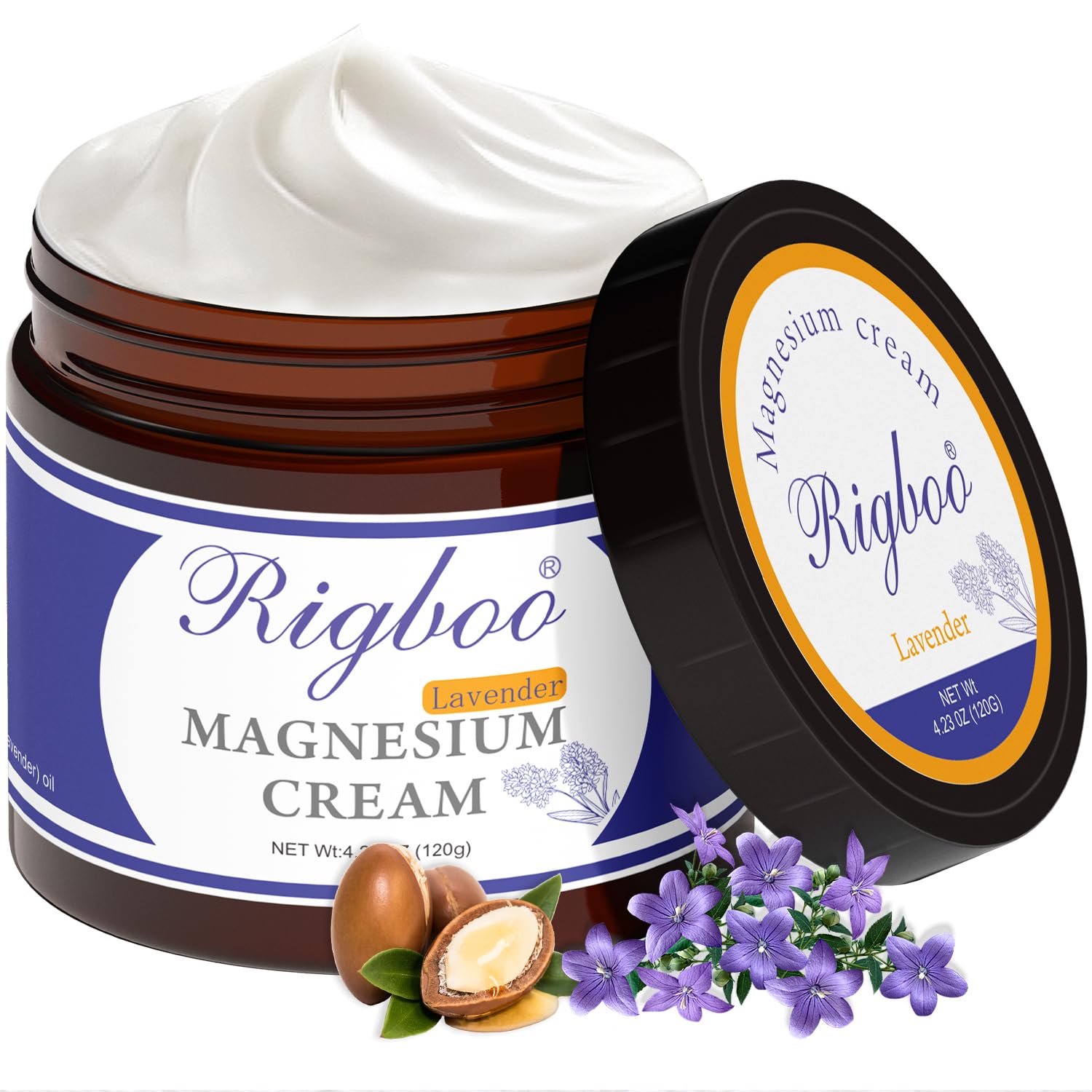 Lotion magnésium RIGBOO en bouteille, absorption rapide et détente.