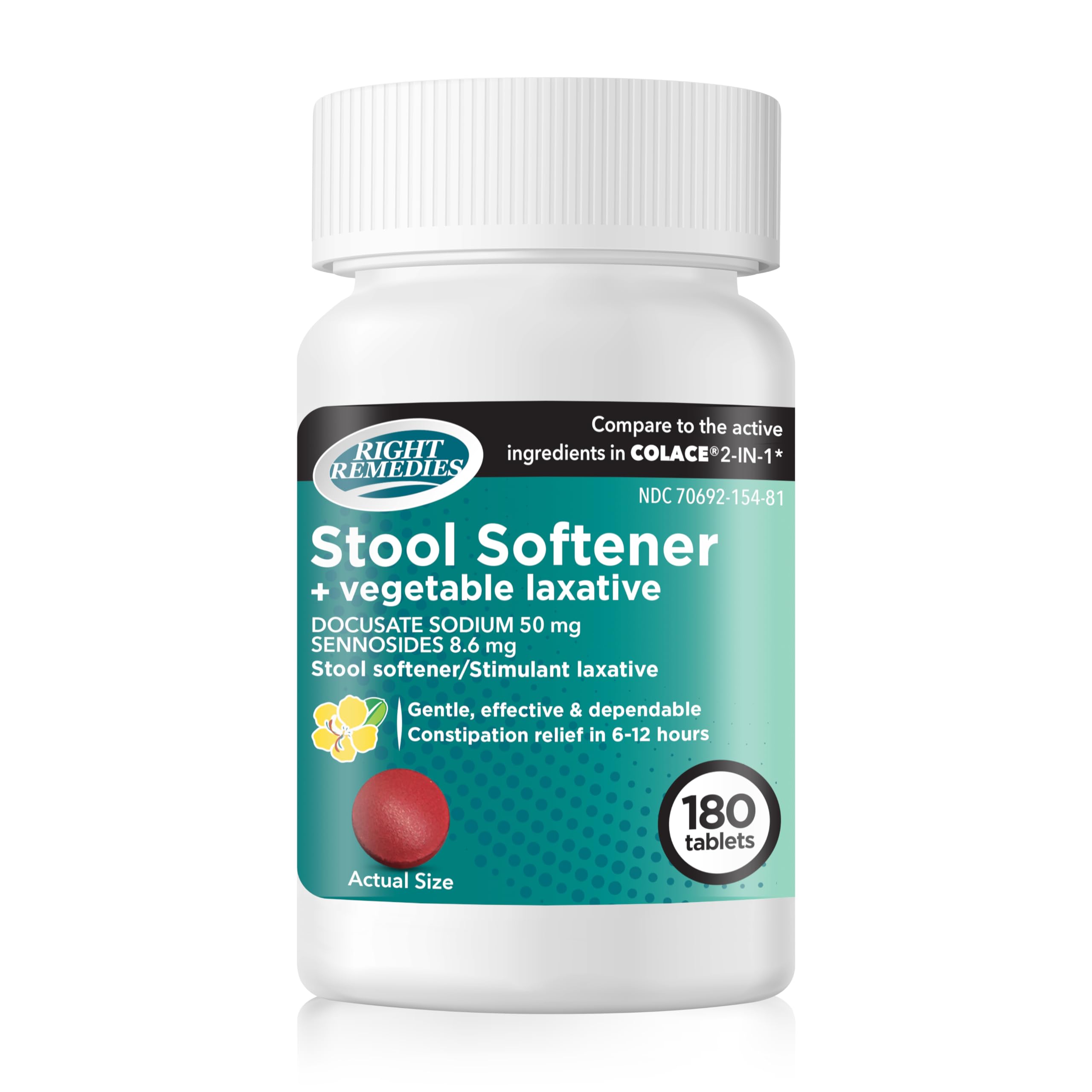 Bouteille Right Remedies montrant le laxatif végétal pour un confort digestif naturel.