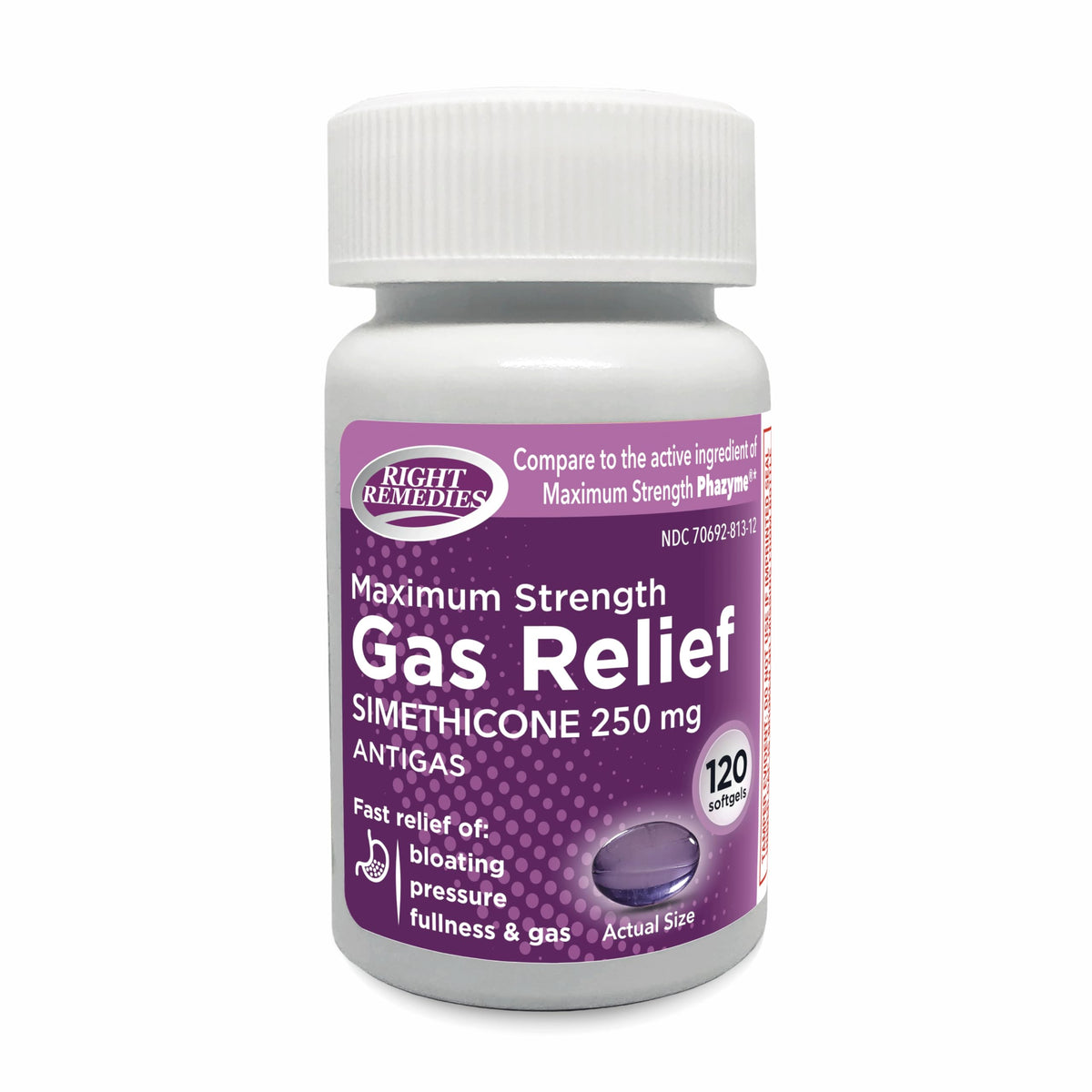 Right Remedies gélules-relief-gaz: zoom sur des gélules faciles à avaler.