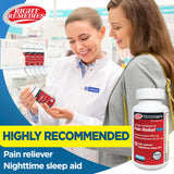 Caplets Right Remedies PM, dose sûre prête à l’emploi pour le soir.