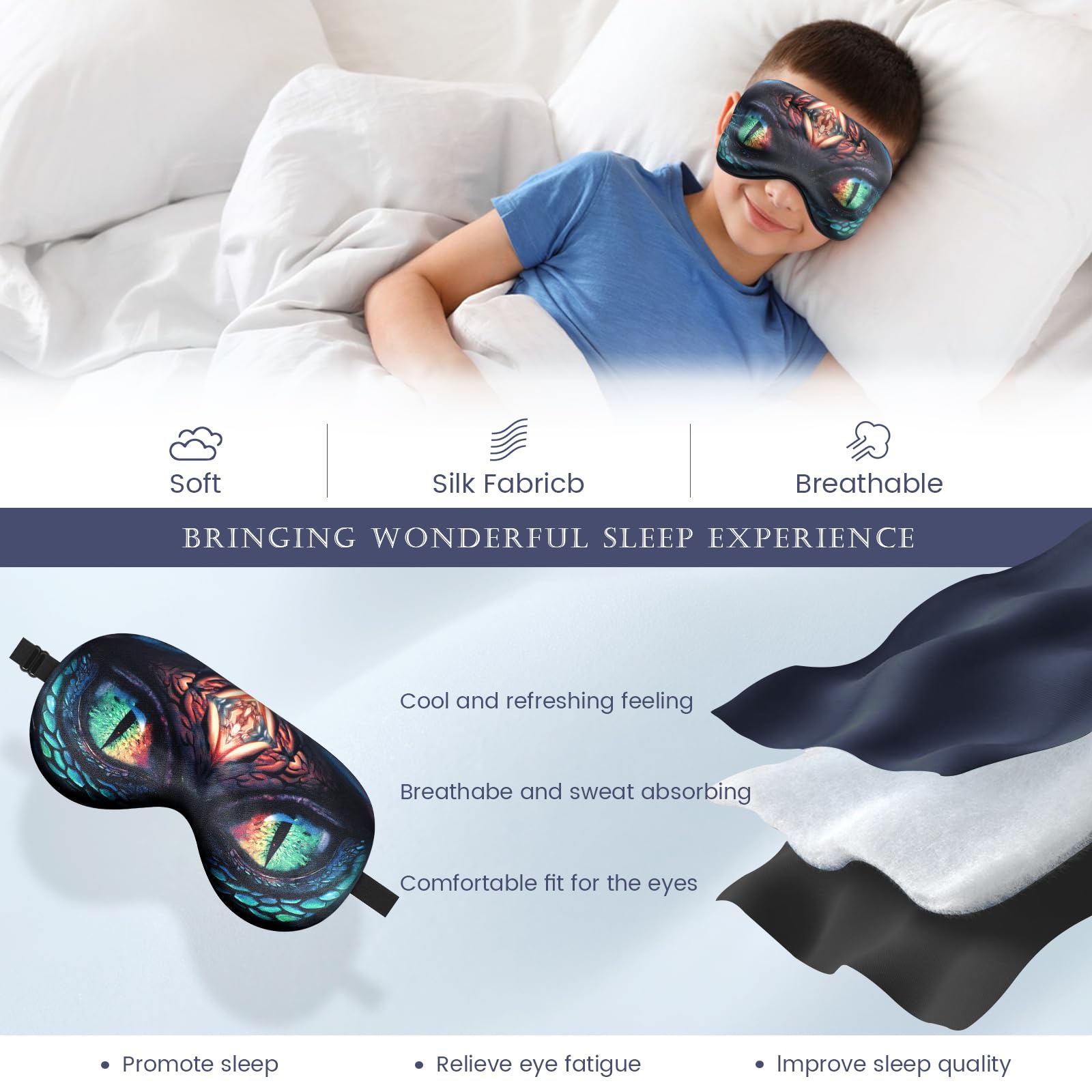 Riixazo masque anti-lumière bloque la lumière pour repos nocturne