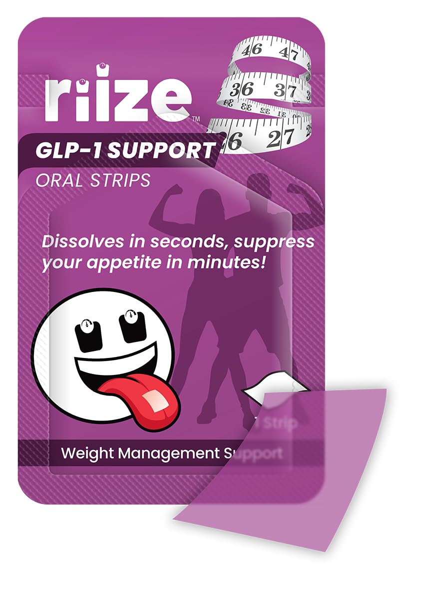Riize GLP-1 Strips fondent sur la langue rapidement, idéal sans eau.