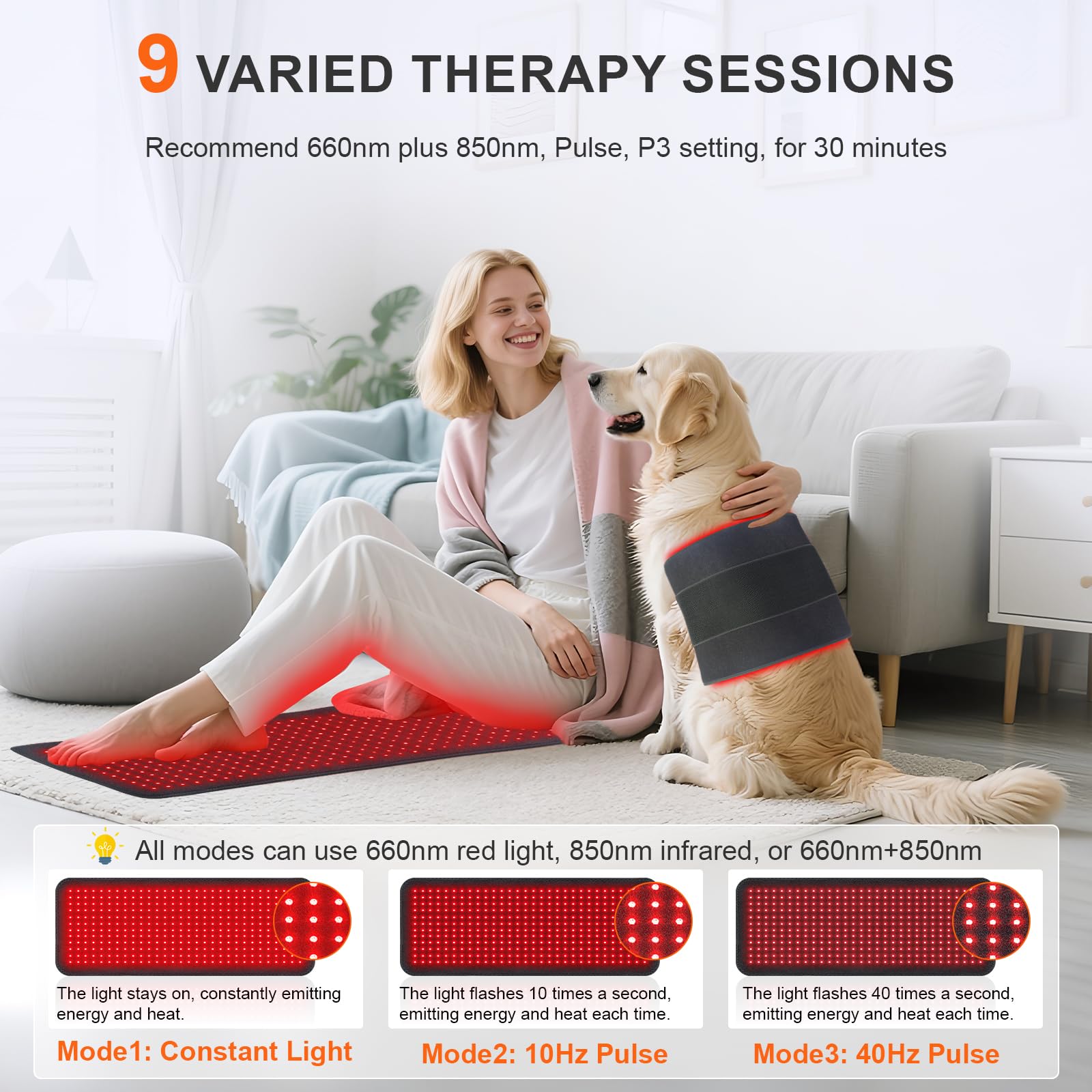 Rikimxin tapis lumière rouge-dos utilisé pour détendre les muscles