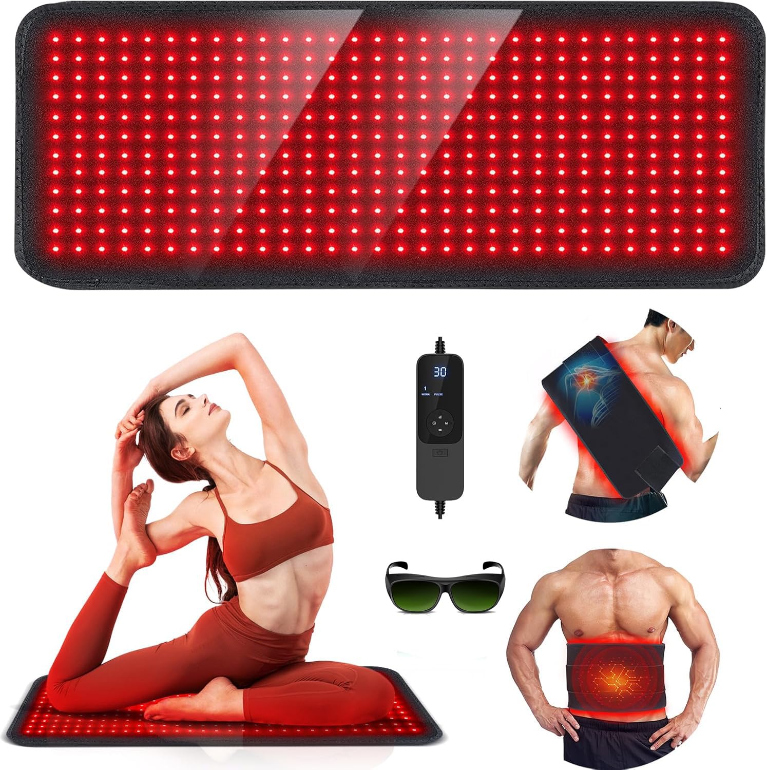 Rikimxin tapis lumière rouge-poitrine sessions simples et pratiques