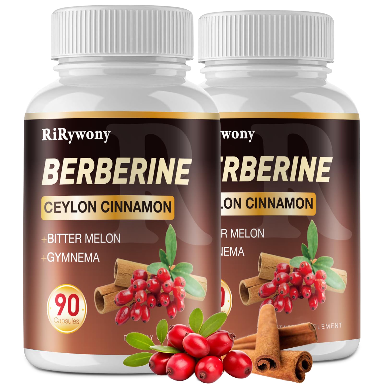 RiRywony Health Berberine – gélules Cannelle de Ceylan – soutien digestif potentiel