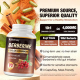 RiRywony Health Berberine – gélules Melon amer – équilibre métabolique naturel