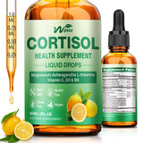RiRywony Health Cortisol Drops Bouteille, soutien quotidien au stress, format pratique.