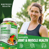 Ingrédients des gommes RiRywony Health, extrait de chanvre et nutriments essentiels.