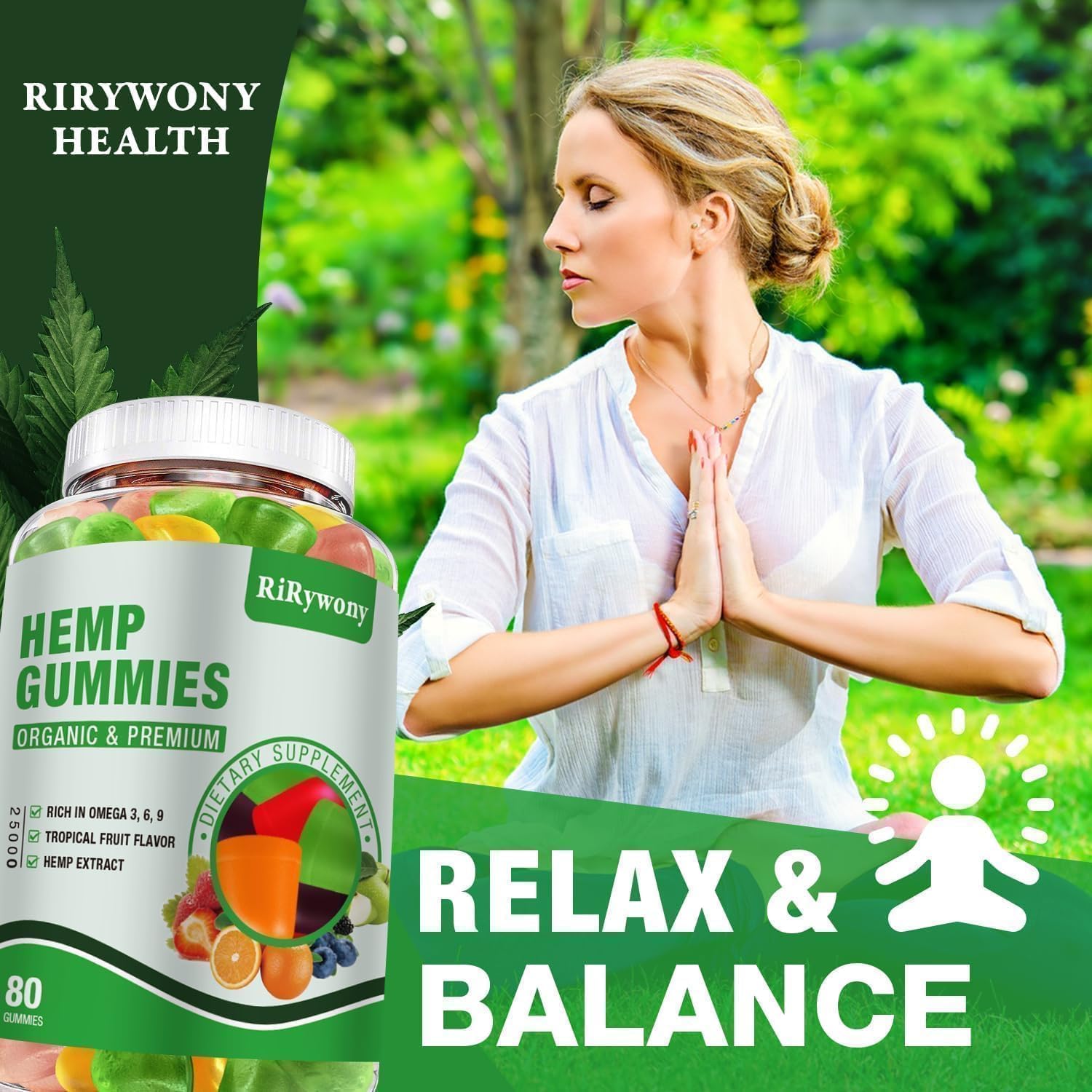 Gommes Chanvre saveur fruits, RiRywony Health, arôme naturel et agréable.
