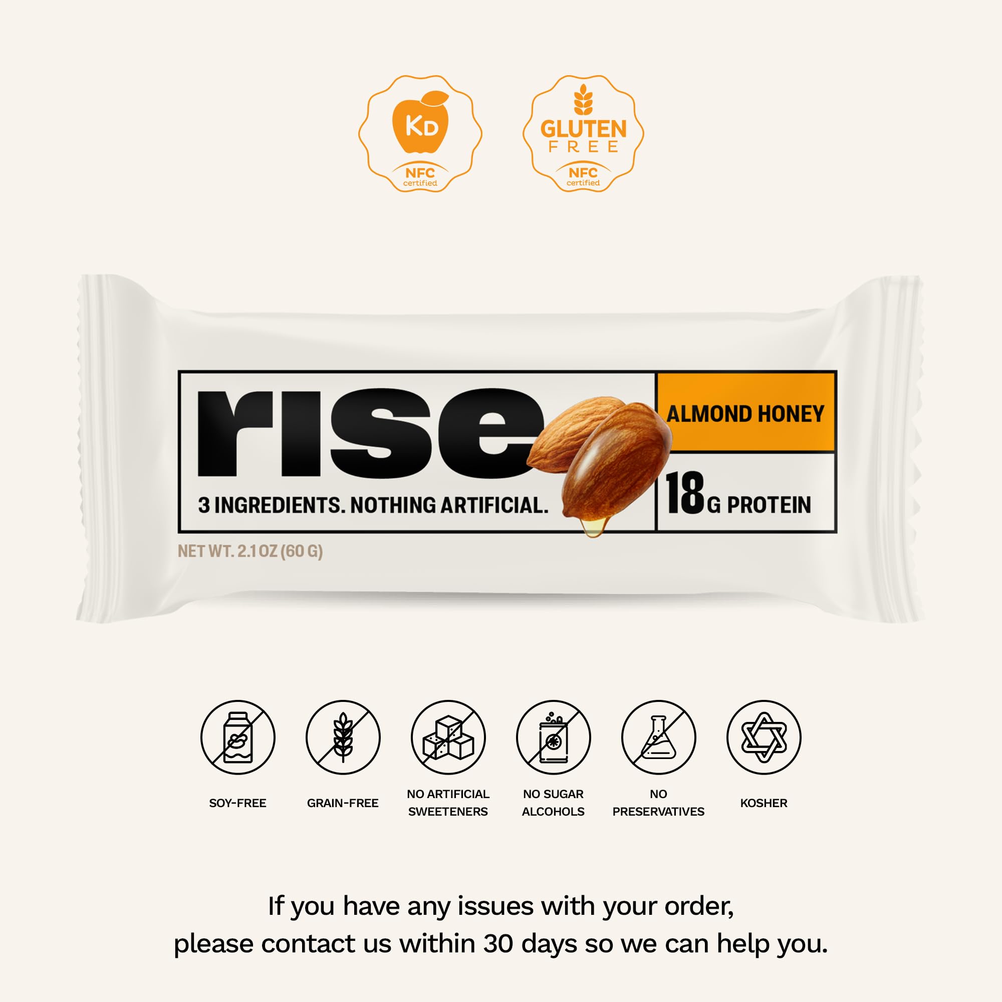 Emballage Rise – lot de 12 barres faciles à emporter.