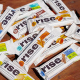 Collation saine Rise: protéines et graisses naturelles pour tenir jusqu'au prochain repas.