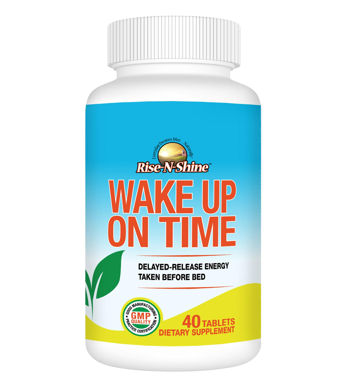 Rise-N-Shine Réveil à l’heure – bouteille prête pour votre routine matinale.