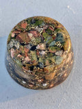 Rise Perspective Unakite Orgone: tour purifiante qui apaise l'atmosphère.