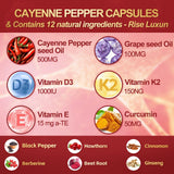 RiseLuxun: extraits liquides Cayenne et Aubépine, bien-être quotidien.