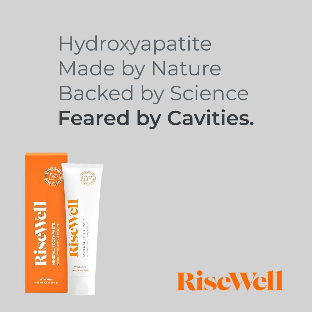 RiseWell Dentifrice minéral - ingrédients naturels soutiennent l'émail et la blancheur.