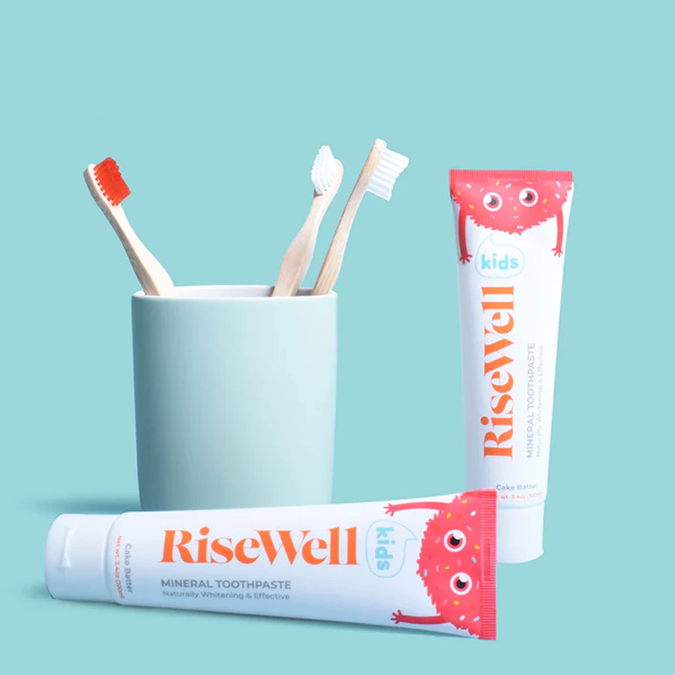 Risewell Kids Cake Batter: brossage joyeux et goût délicieux.