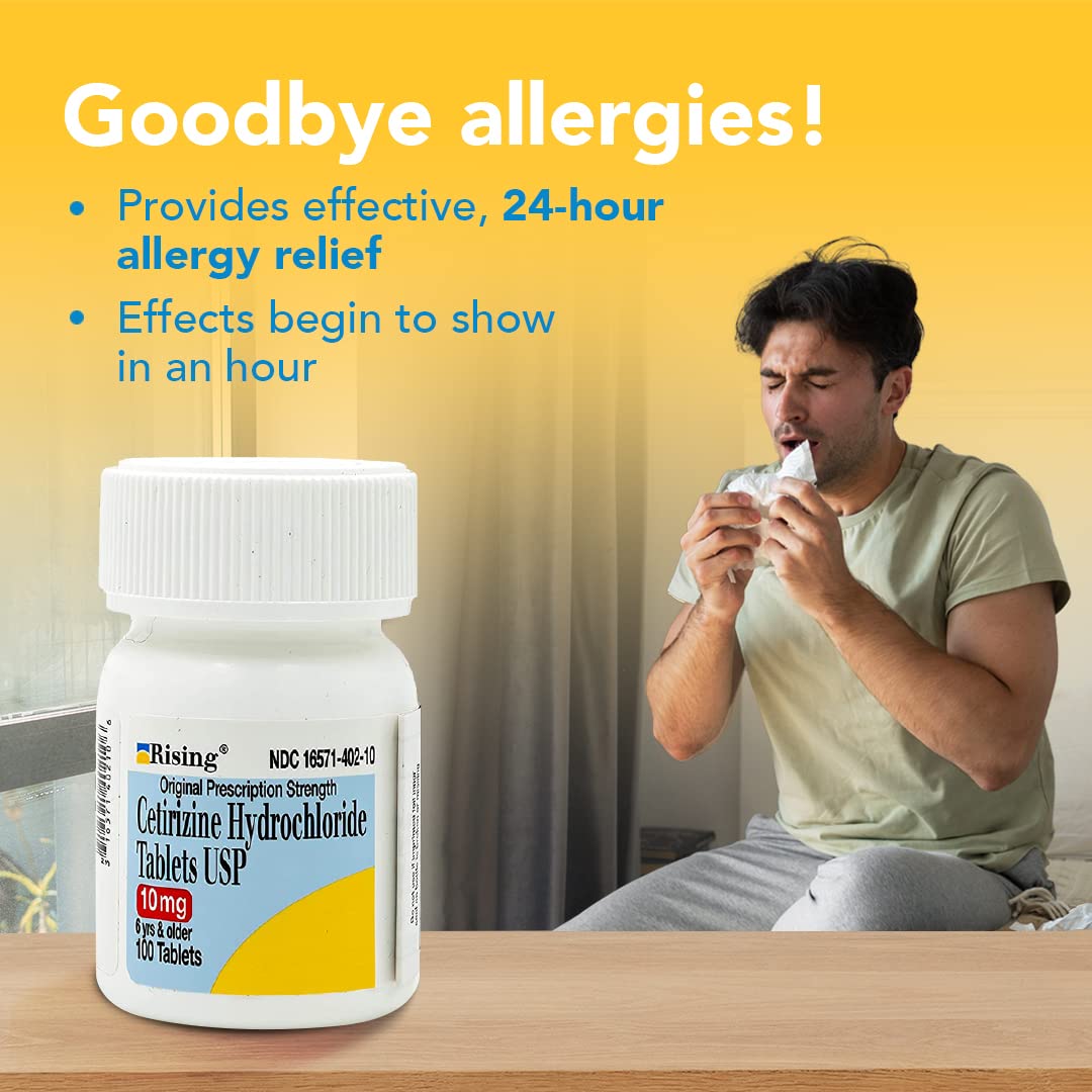 Rising Cetirizine: solution pour les allergies saisonnières et les irritations oculaires.