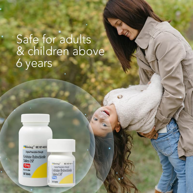 Rising Cetirizine: emballage compact pour la pharmacie familiale.