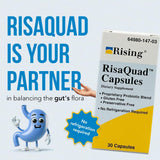 Rising Health Risaquad – confort digestif et bienfaits potentiels à l'écran.