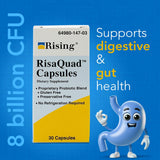 Rising Health Risaquad – illustration d'équilibre intestinal et soutien digestif.