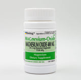 Rising Magnesium Oxide 400 mg — bouteille avec dosage clairement affiché