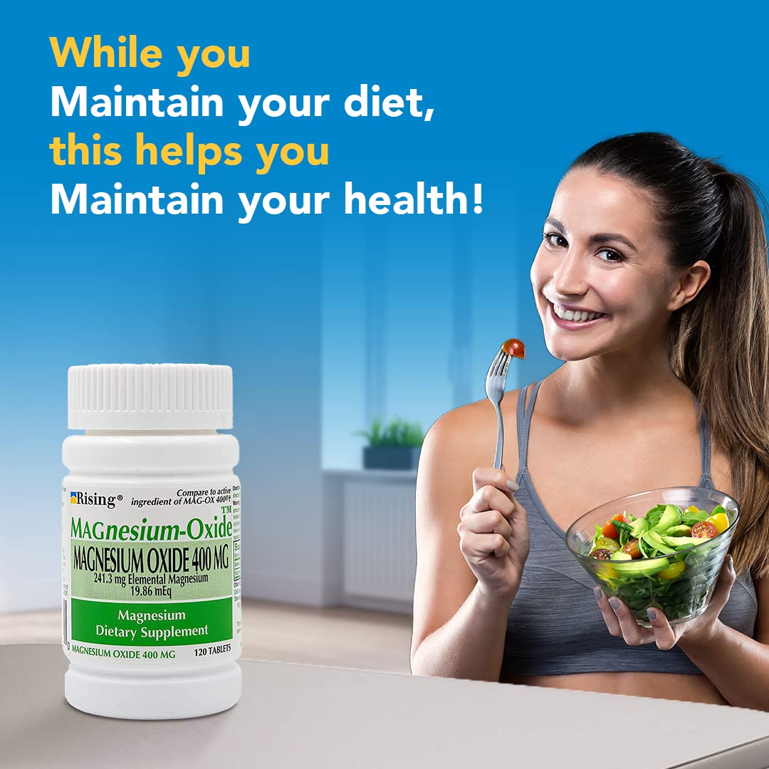 Rising Magnesium Oxide 400 mg — capsules prêtes à être avalées