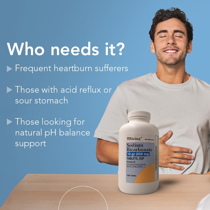 Rising bicarbonate de sodium 650 mg – boîte pratique contenant les comprimés.