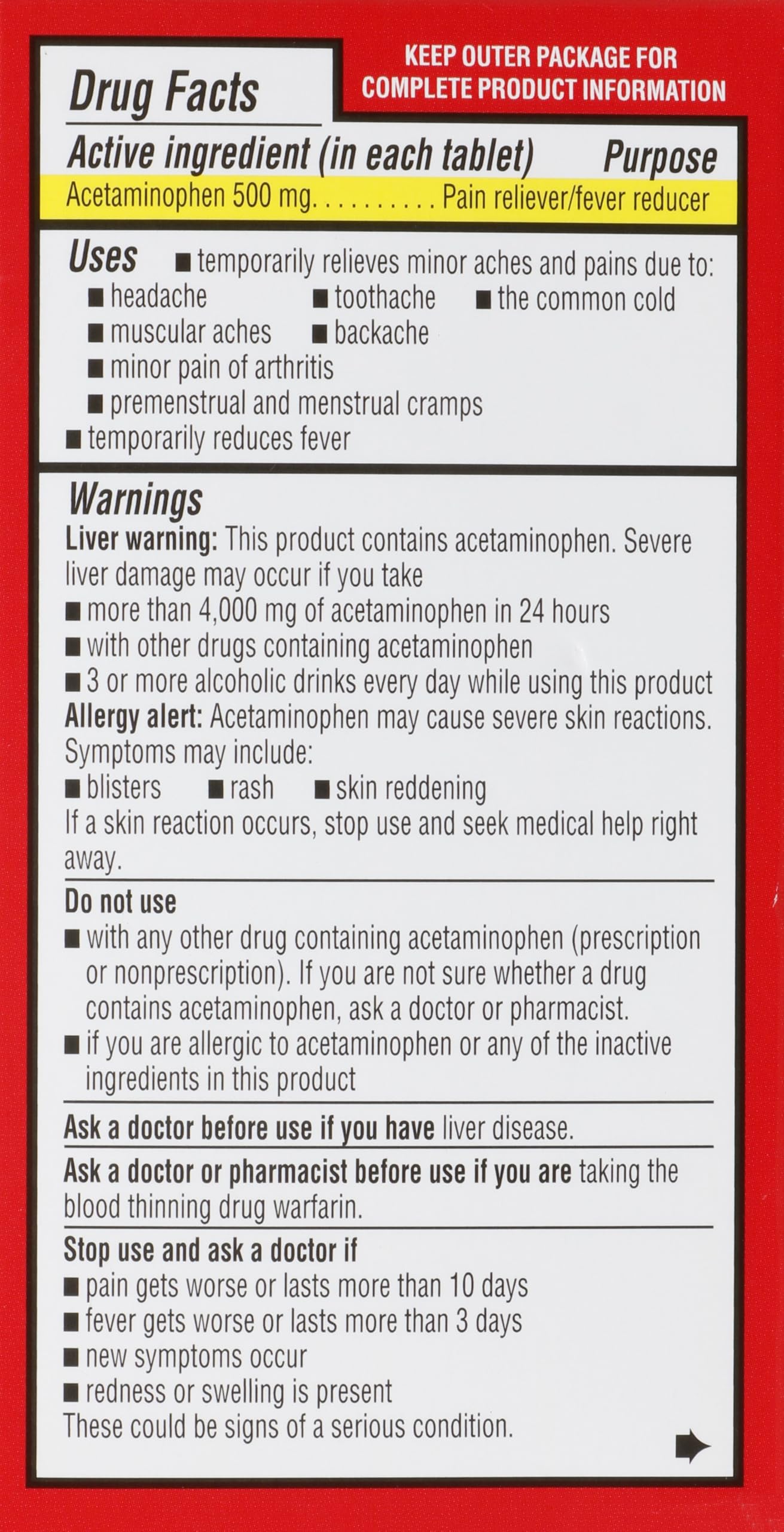 Rite Aid paracétamol 500 mg comprimé: option discrète et pratique.