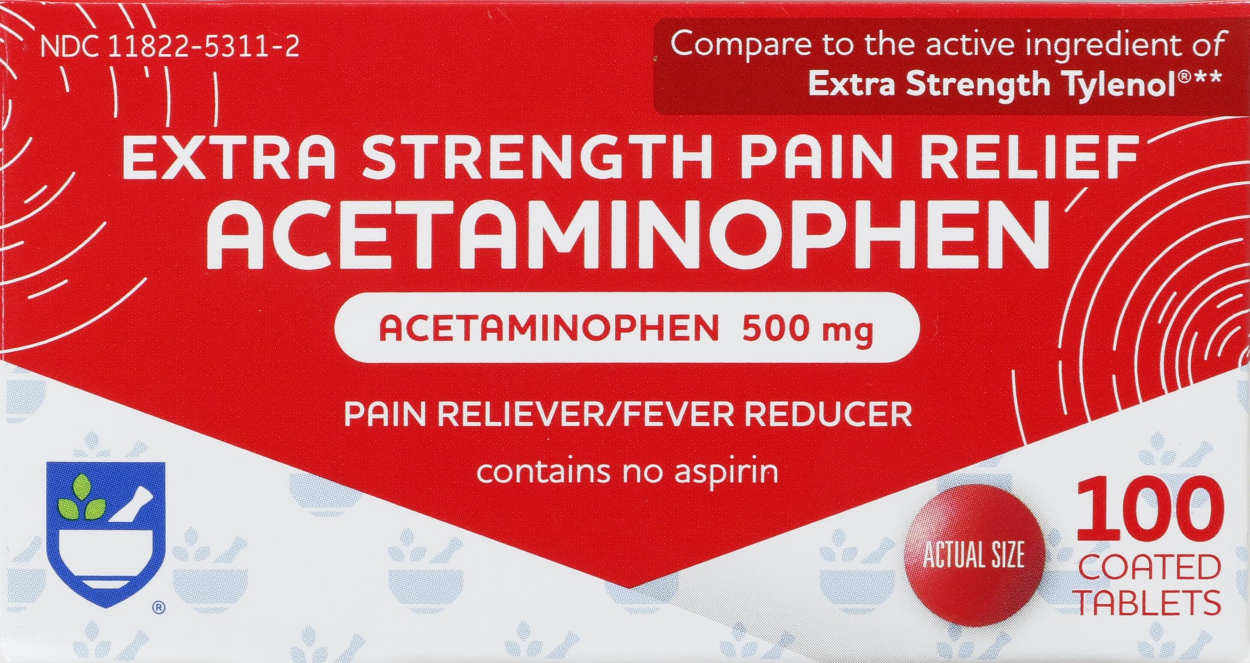 Rite Aid paracétamol 500 mg plaquette: comprimés faciles à avaler.