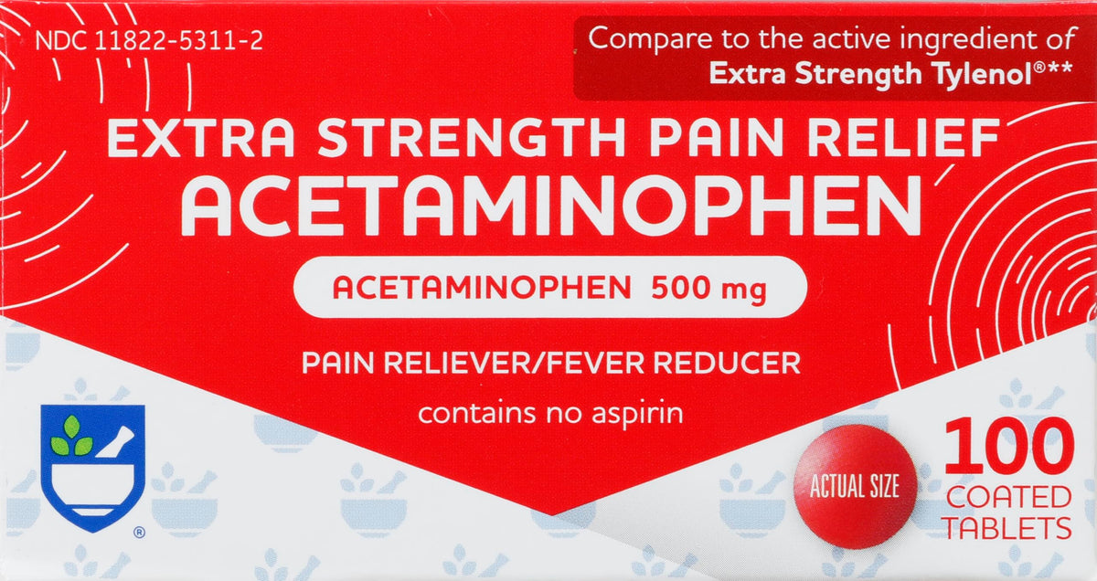 Rite Aid paracétamol 500 mg plaquette: comprimés faciles à avaler.