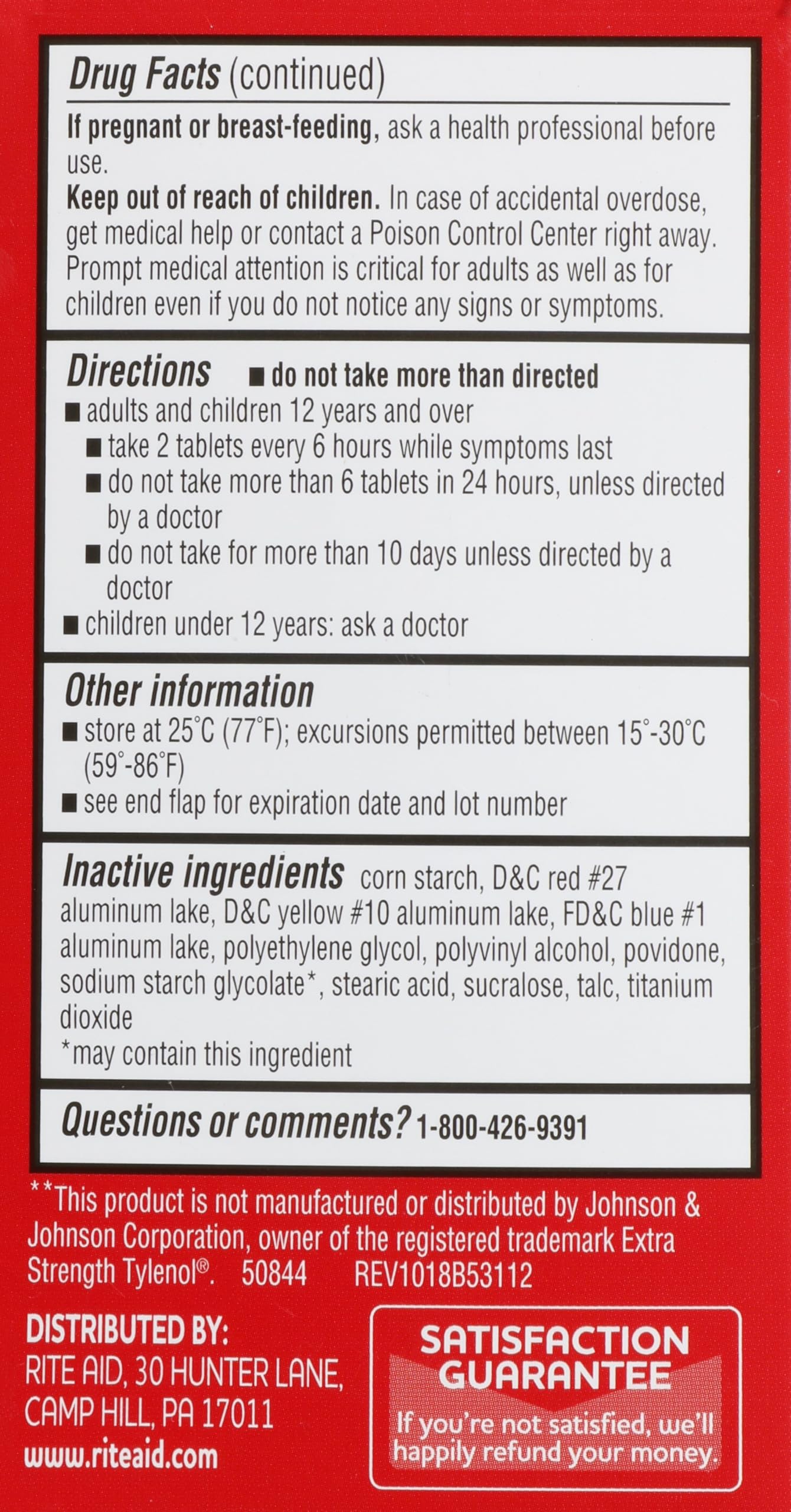 Rite Aid paracétamol 500 mg posologie: guide rapide d'utilisation.