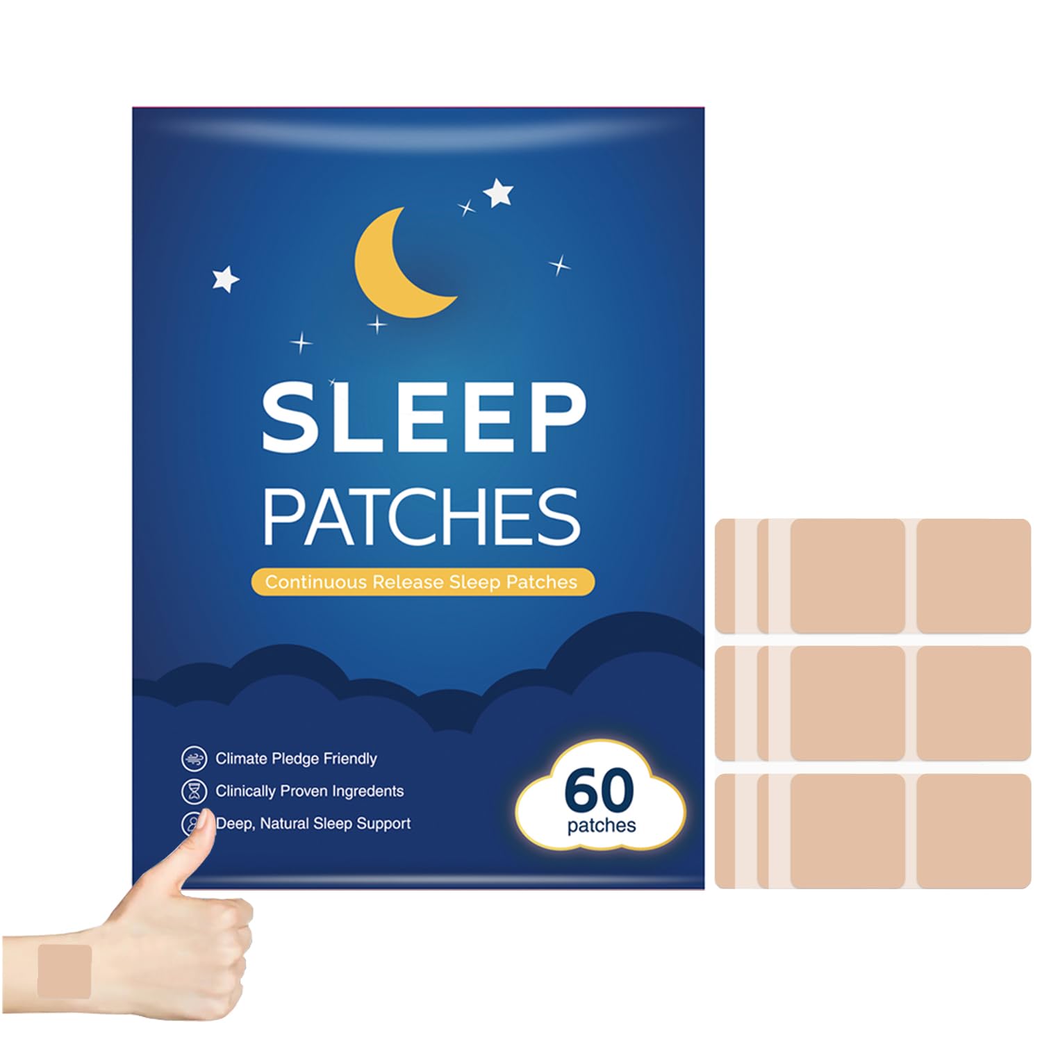 Patch RITPDWP sommeil 60-count, soutien naturel pour une nuit reposante