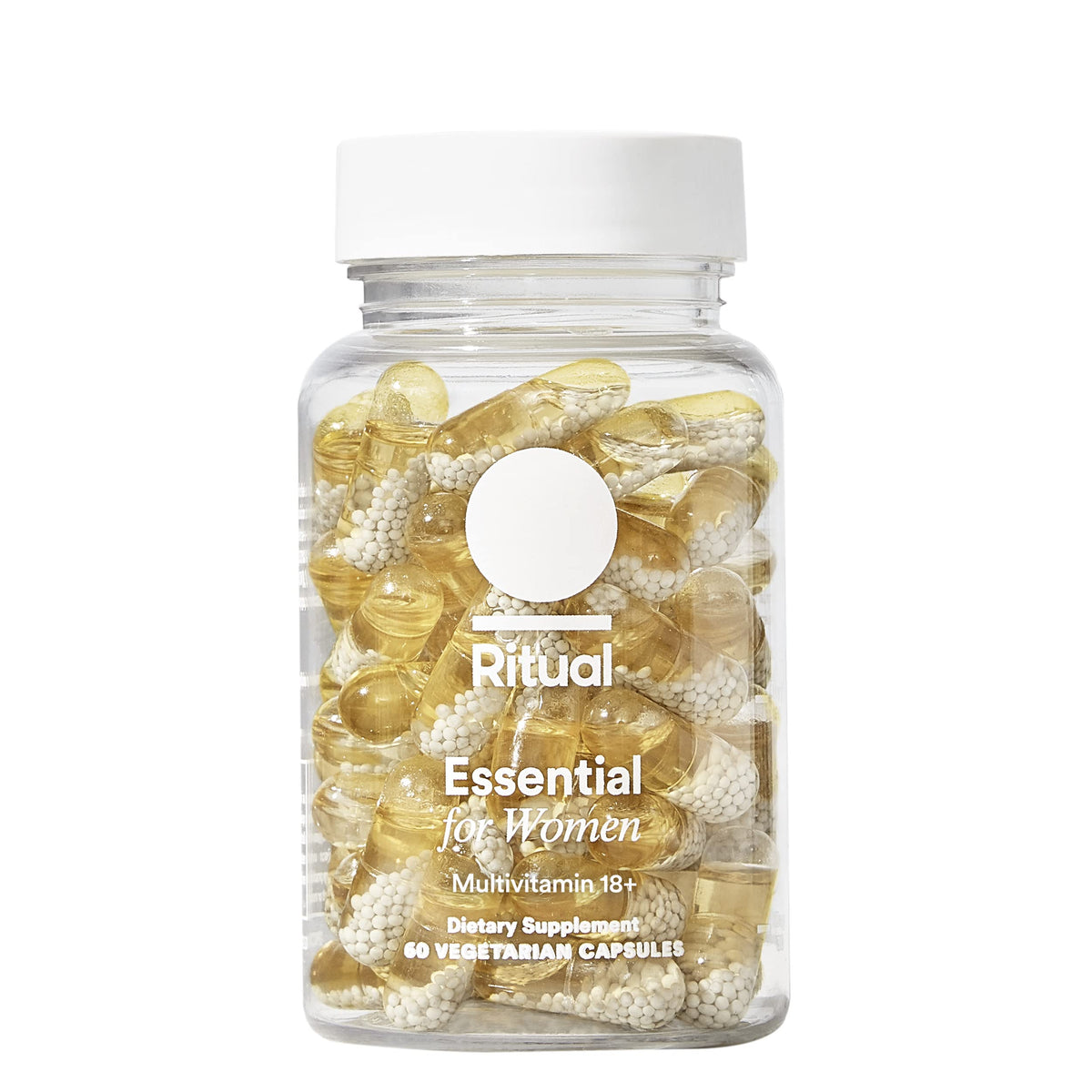 Ritual Multivitamine pour Femmes 18+ – Bouteille en vue, soutien immunitaire potentiel et équilibre nutritionnel.