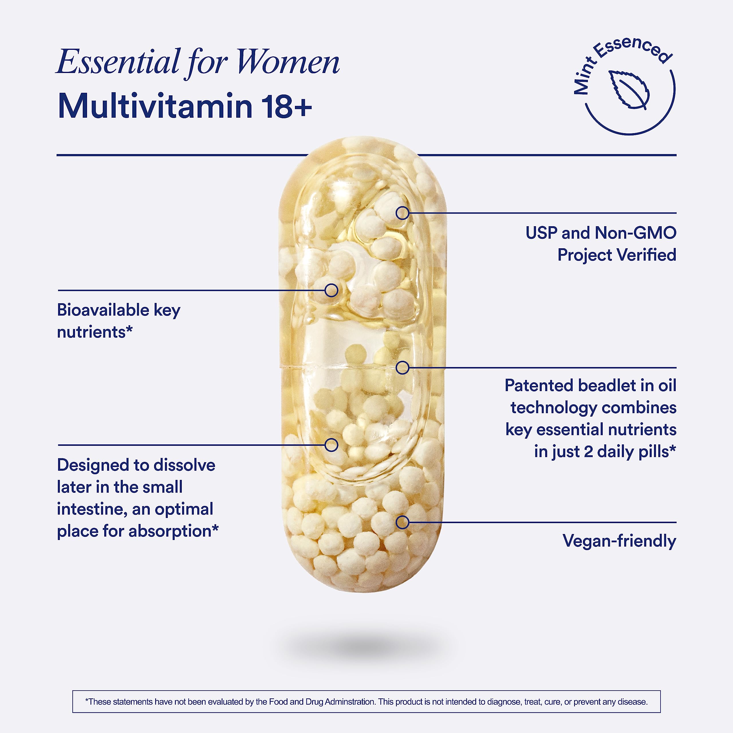 Ritual Multivitamine – Étiquette USP vérifiée et tests tiers pour la qualité.