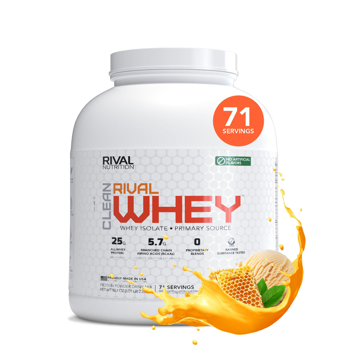 RIVAL NUTRITION Whey miel-noix-vanille boîte prête à l'emploi pour nutrition sportive pratique