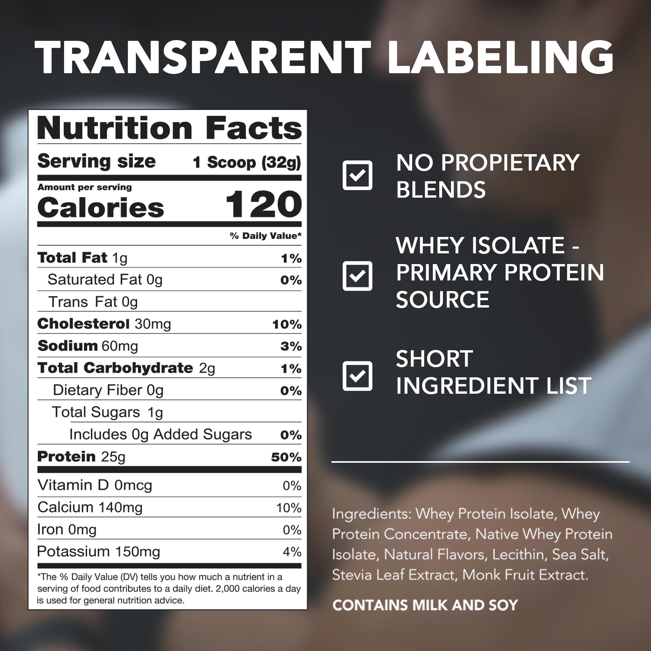 RIVAL NUTRITION Whey miel-noix-vanille etiquette claire et ingrédients simples