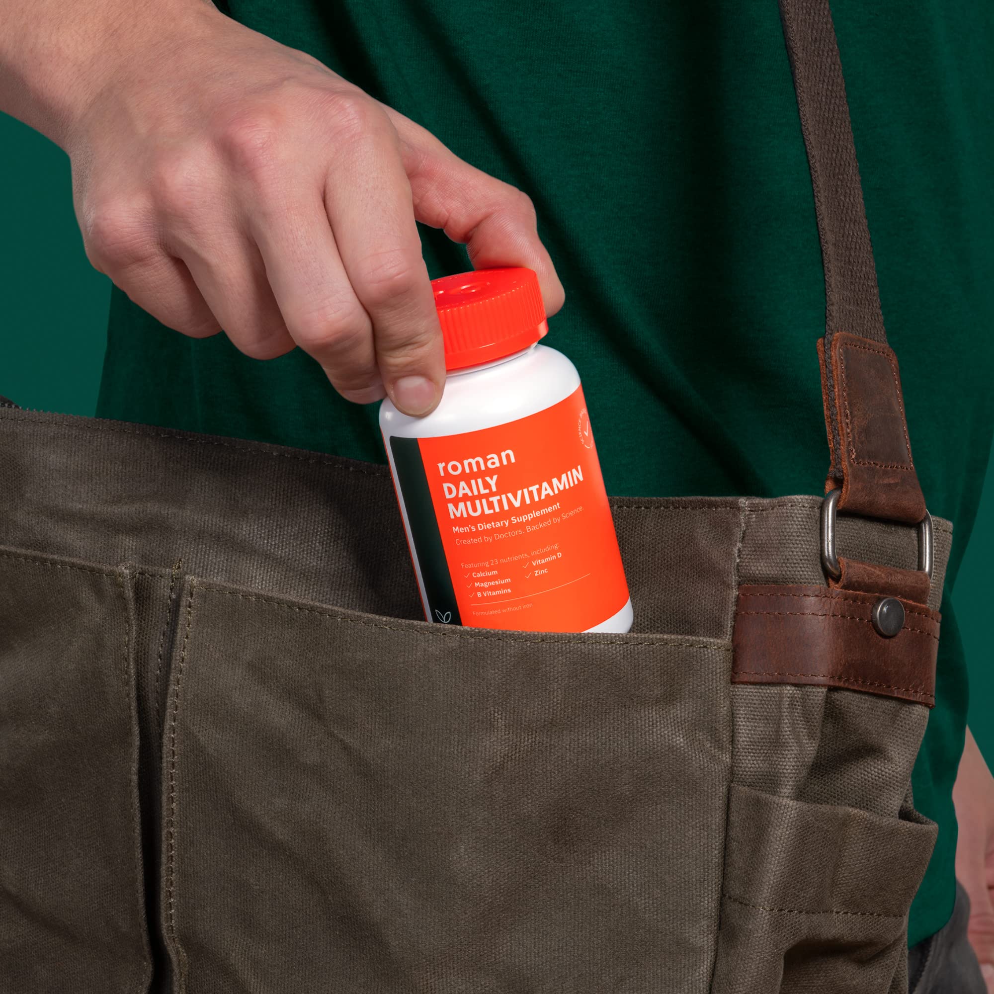 Conseils d'utilisation simples près des visuels Ro Multivitamine Quotidienne pour Homme.